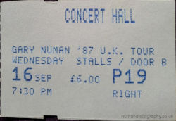 Nottingham Ticket 1987